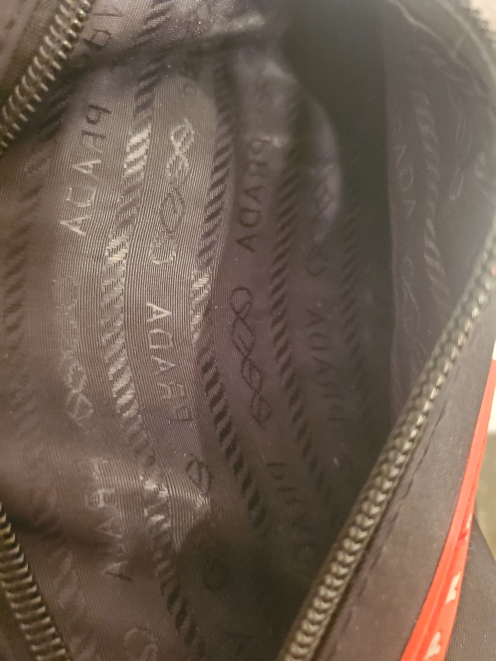 Prada Black Nylon Belt Bag with Red Logo Trim - Picture 3 of 7